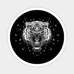 Traditional tattoo white tiger Magnet